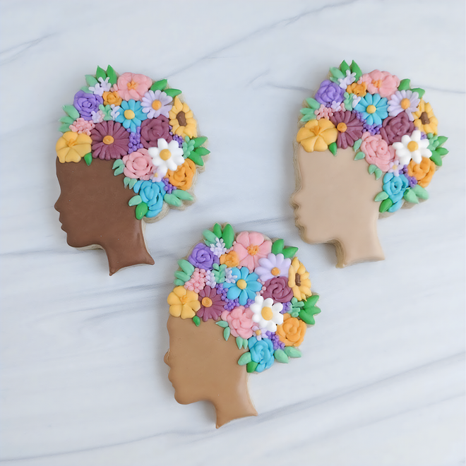 Floral Head Silhouette Cookie Cutter