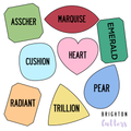 Gem Shapes Set of 8 Cookie Cutters