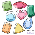 Gem Shapes Set of 8 Cookie Cutters
