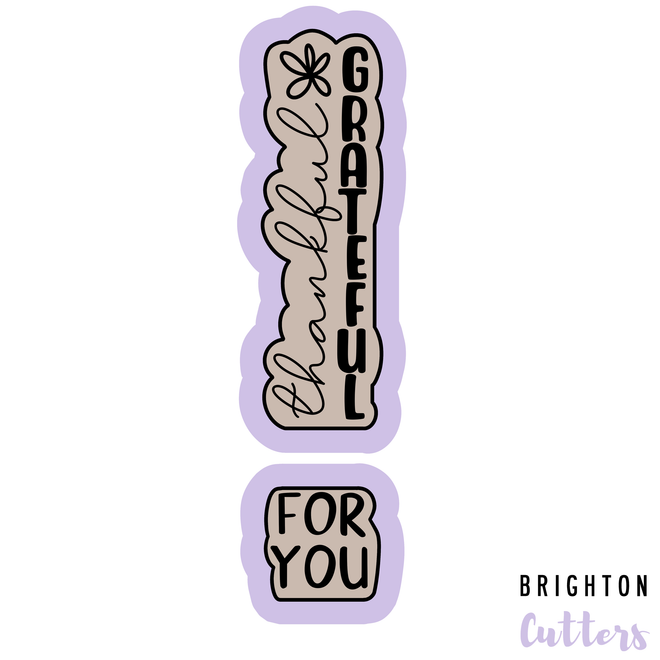 Thankful Grateful For You Cookie Cutters