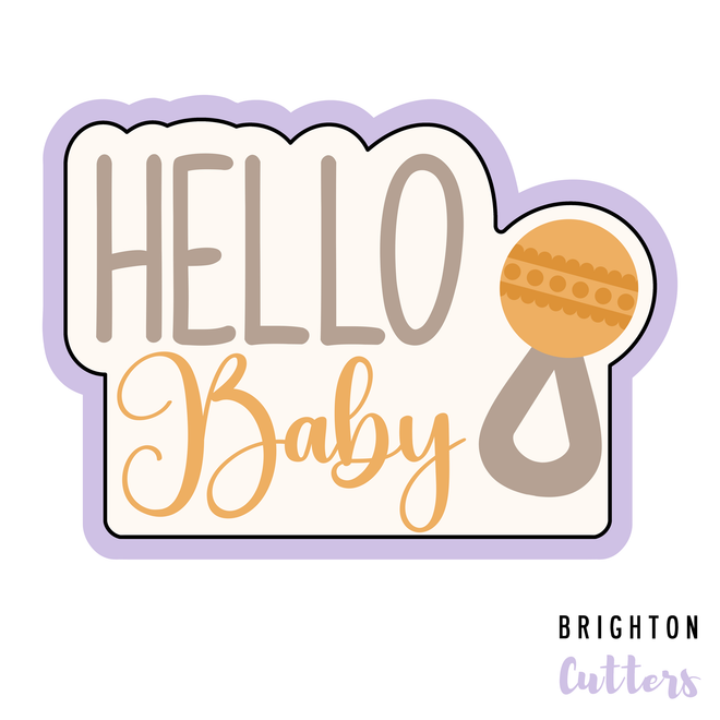 Hello Plaque Cookie Cutter