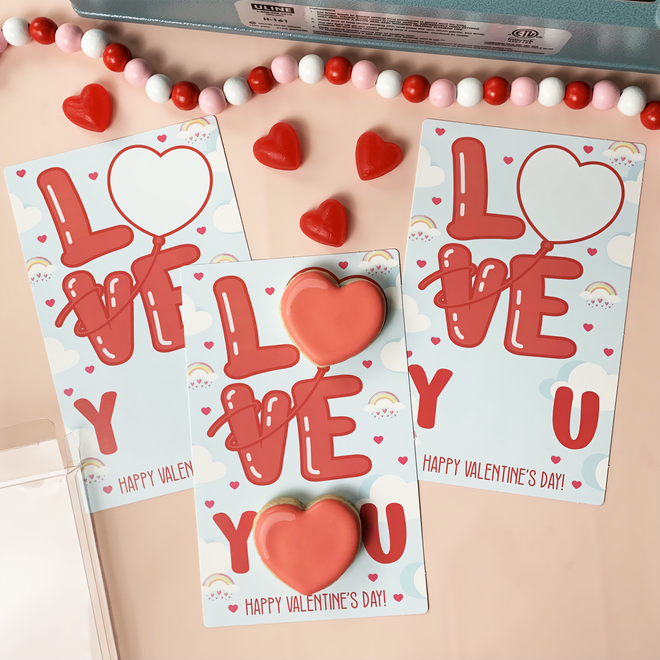 Love Balloon Heart Cookie Cutter for Miss Cookie Packaging’s Love YOU Greaseproof Backer