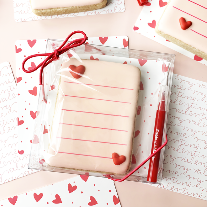 Love Letter Cookie Cutter for Miss Cookie Packaging’s Love Letter Greaseproof Backer