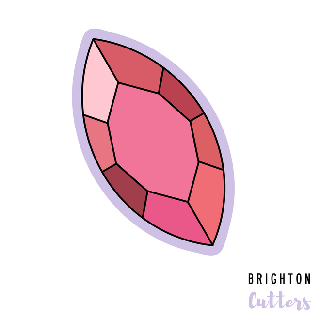 Marquise Cut Gem Shape Cookie Cutter