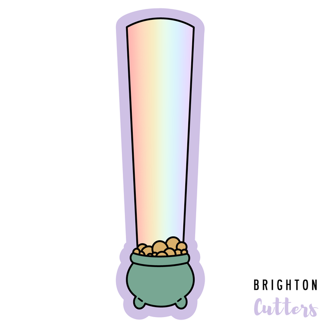 Tall Pot of Gold and Rainbow Cookie Cutter