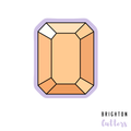 Radiant Cut Gem Shape Cookie Cutter
