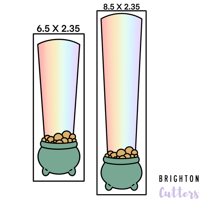 Tall Pot of Gold and Rainbow Cookie Cutter