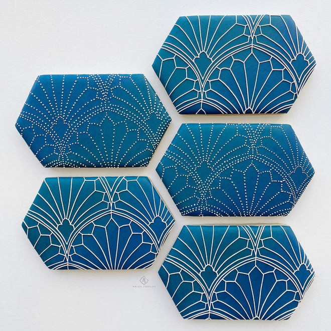 Nesting Elongated Hexagon Cookie Cutters