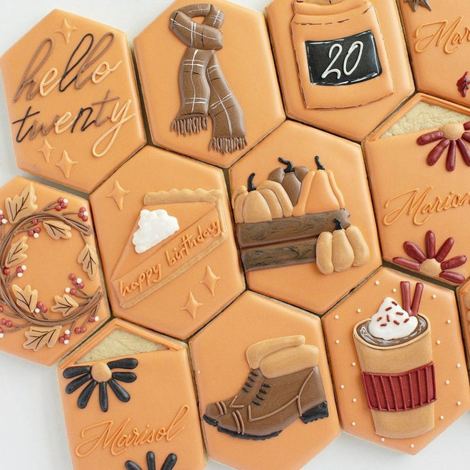 Nesting Elongated Hexagon Cookie Cutters