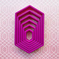 Nesting Elongated Hexagon Cookie Cutters