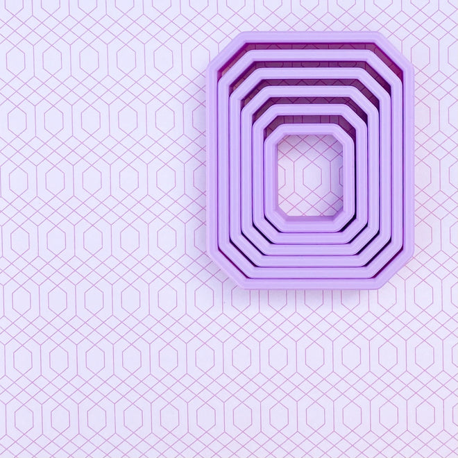 Radiant Cut Gem Shape Cookie Cutter