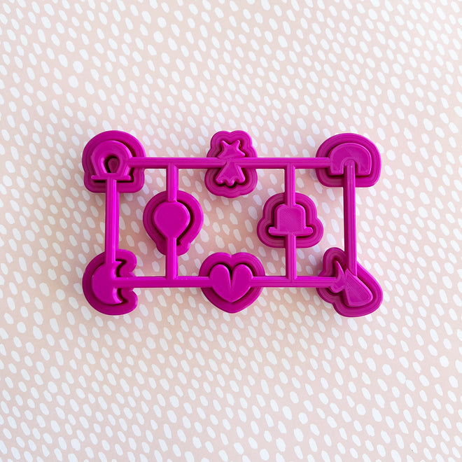Tiny Charming Set of 8 Multi-Cutter and Dough Popper