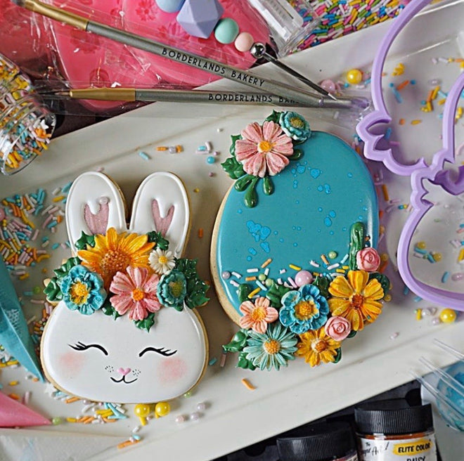 Borderlands Floral Bunny and Egg Cookie Cutter Set