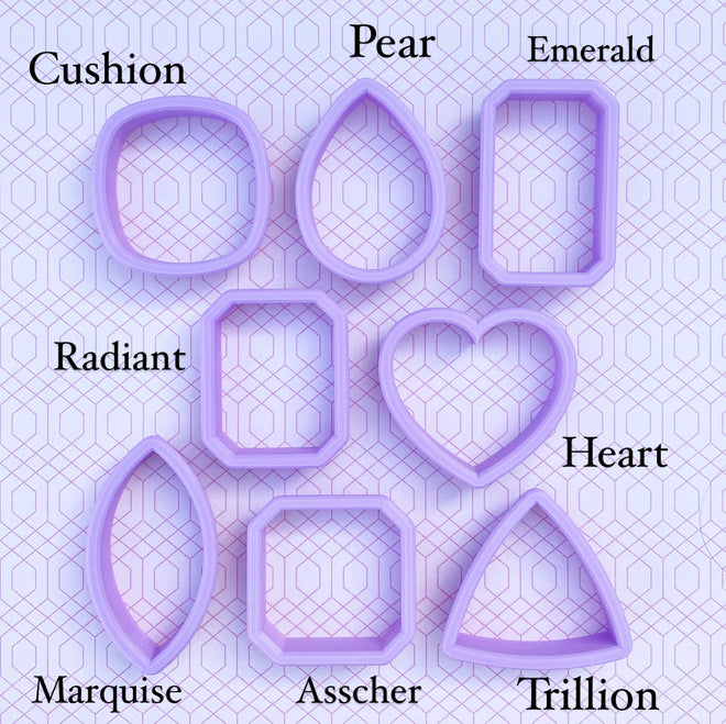 Gem Shapes Set of 8 Cookie Cutters