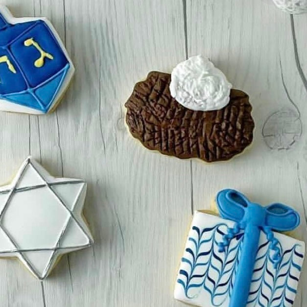Latke with Sour Cream Cookie Cutter