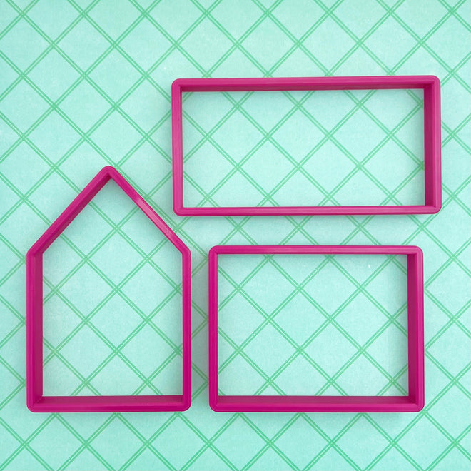 Simple Gingerbread House Cookie Cutter Set