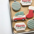 Vintage Camper with Tree Cookie Cutter