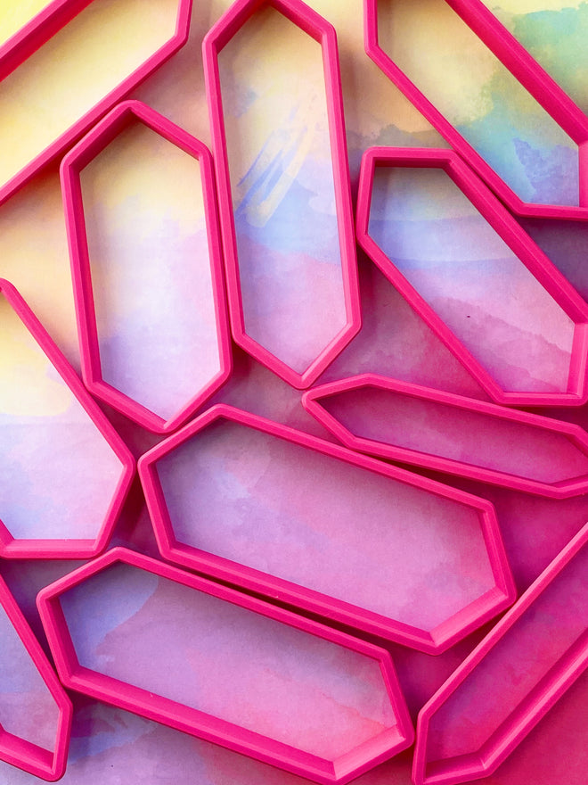 4.5 inch Elongated Hexagon Stick Cookie Cutters