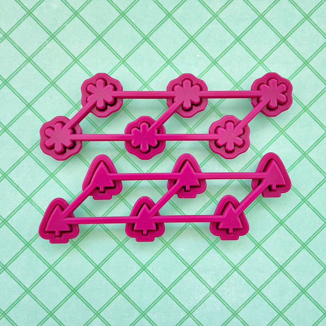 Tiny Christmas Tic Tac Toe Multi-Cutter and Dough Poppers