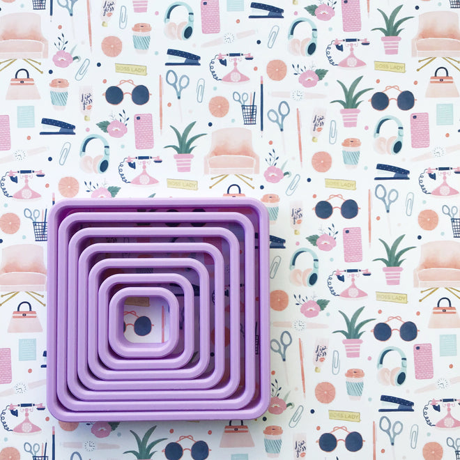 Rounded Nesting Square Cookie Cutters