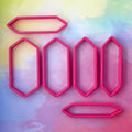 4.5 inch Elongated Hexagon Stick Cookie Cutters