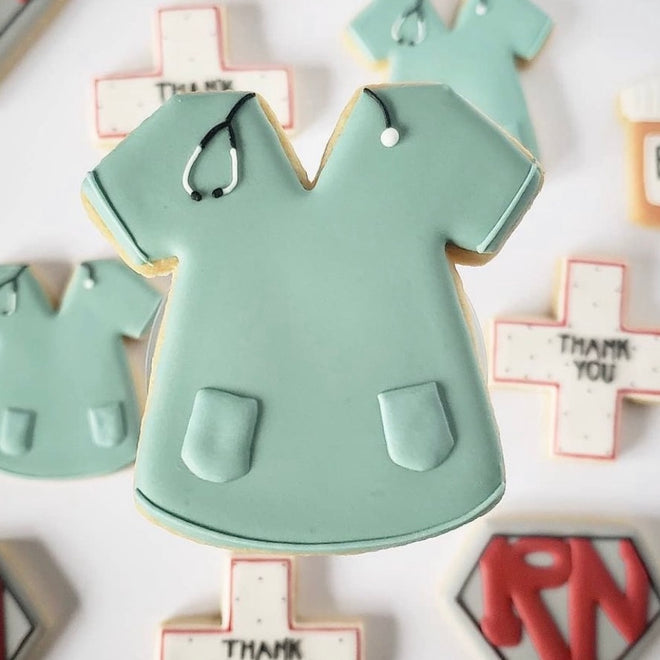 Nurse Scrubs / V-Neck T-Shirt / Jersey Cookie Cutter