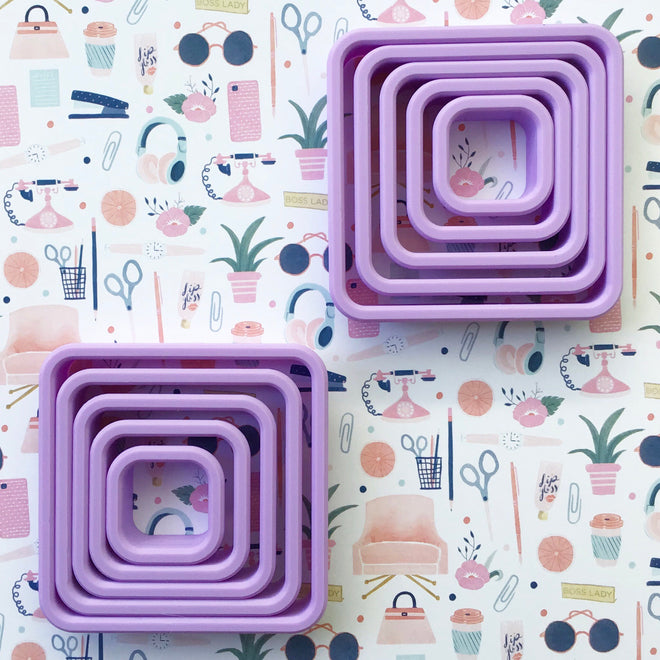 Rounded Nesting Square Cookie Cutters
