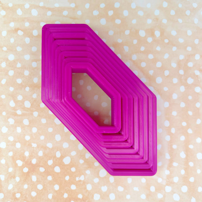 Elongated Slanted Hexagon 1 Cookie Cutter