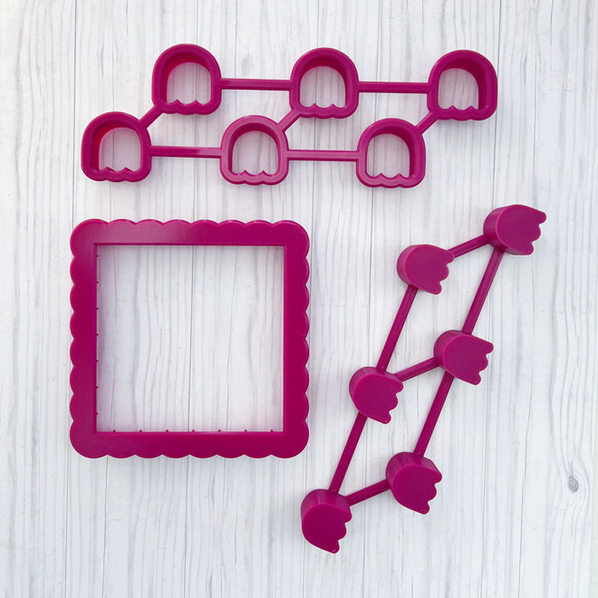 Tiny Halloween Multi-Cutter and Dough Poppers (Tic Tac Toe cutters)