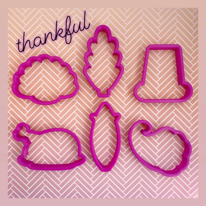 Thanksgiving Thankful Cookie Cutters (Regular Size)