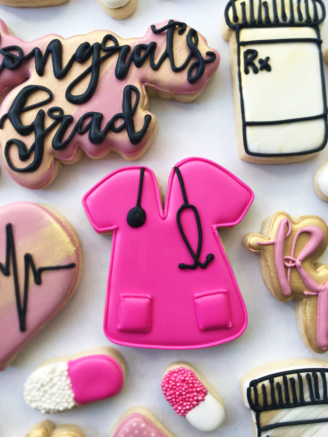Nurse Scrubs / V-Neck T-Shirt / Jersey Cookie Cutter