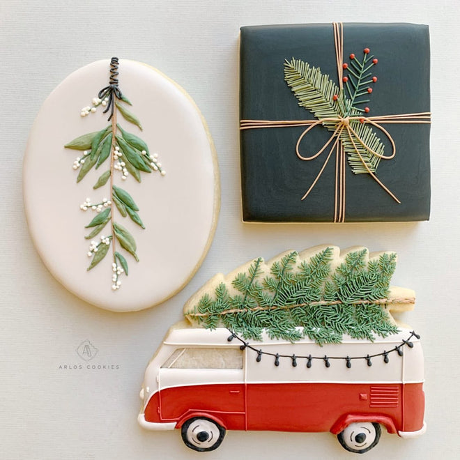 Vintage Camper with Tree Cookie Cutter