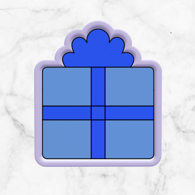 Present with Pom Pom Bow Cookie Cutter