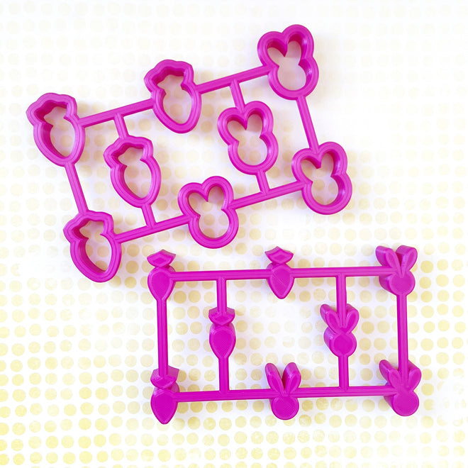 Tiny Bunny and Carrot Tic Tac Toe Multi-Cutter and Dough Popper