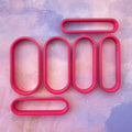 4.25 inch Elongated Circle Stick Cookie Cutters