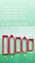 4.5 inch Elongated Hexagon Stick Cookie Cutters