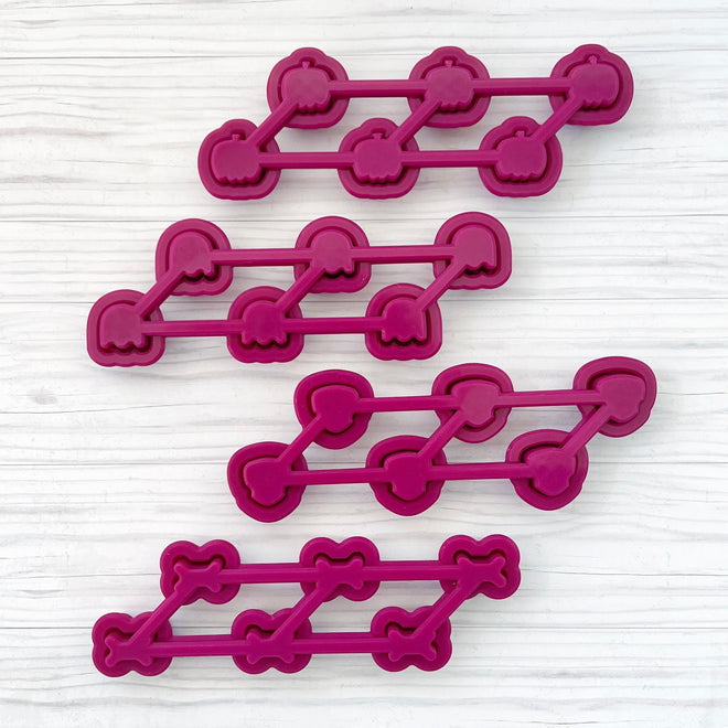Tiny Halloween Multi-Cutter and Dough Poppers (Tic Tac Toe cutters)