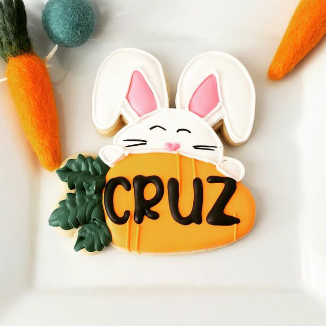 Bunny Holding Carrot Cookie Cutter
