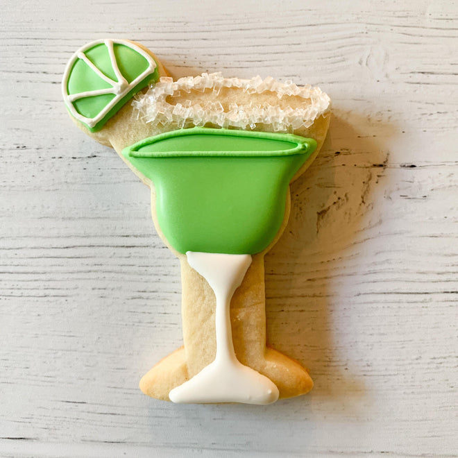 Margarita Glass with Lime Cookie Cutter