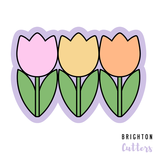 3 Tulips Spring Cookie Cutter