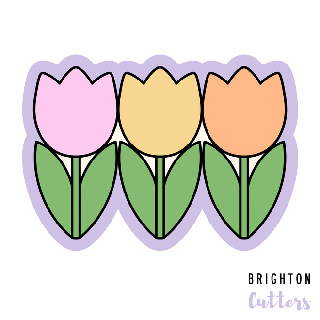 3 Tulips Spring Cookie Cutter
