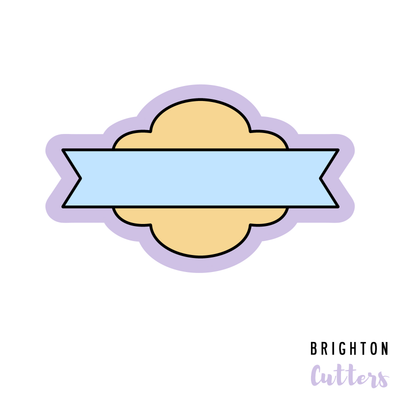 Bubble Gum Banner Cookie Cutter
