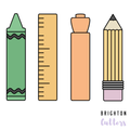 Crayon / Ruler / Highlighter / Pencil