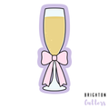 Champagne Glass with Bow Cookie Cutter
