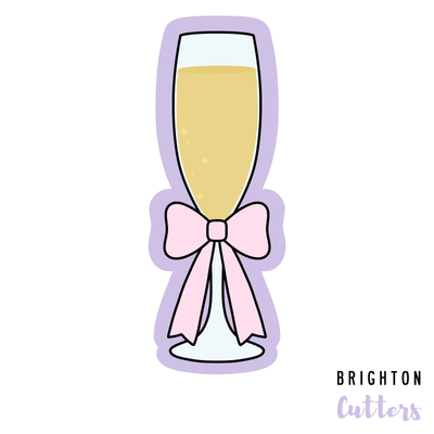 Champagne Glass with Bow Cookie Cutter