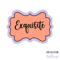 Exquisite Plaque Cookie Cutter