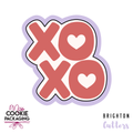 XOXO Cookie Cutter for Miss Cookie Packaging’s Hugs, Kisses & Valentines Wishes Greaseproof Backer