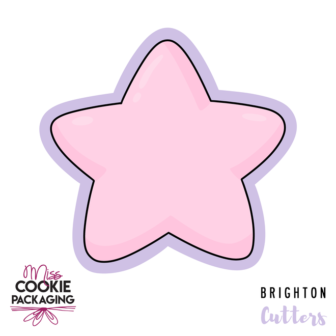 Starfish Cookie Cutter for Miss Cookie Packaging’s Mermaid for Each Other Greaseproof Backer