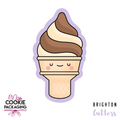 Ice Cream Cone Cookie Cutter for Miss Cookie Packaging's You’re So Cool Greaseproof Backer