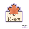 Maple Leaf Place Card Cookie Cutter